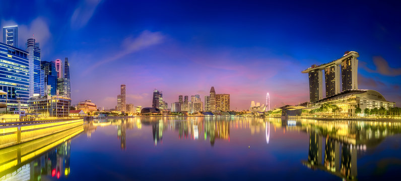 Singapore skyline background