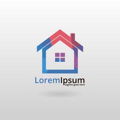 House logo. Multicolored house logotype 