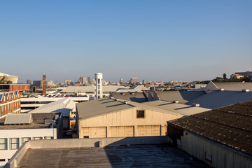Durban, South Africa industrial cityscape factory rooftops 2
