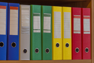 office folders with boxes