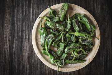 pimientos padron grilled green peppers spanish tapas snack