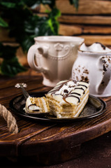 Pieces of biscuit cake