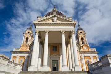 Fototapeta na wymiar Turin - The church Basilica di Suprega