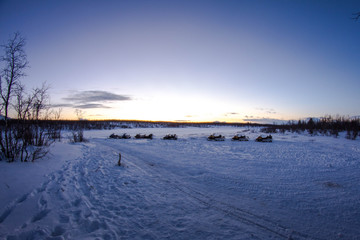 Schneemobil tour in Lappland