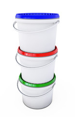 Paint can.Isolated on white.3d rendered.