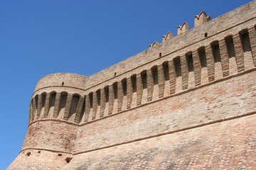 Fototapeta premium tower and walls of Urbisaglia, Marche, Italy