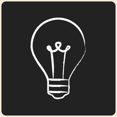 Business ideas on chalk board icon, vector