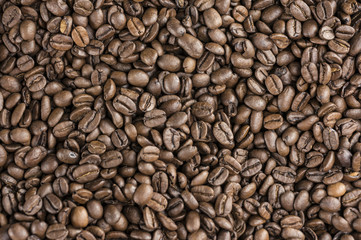 Coffee beans backround or texture close up