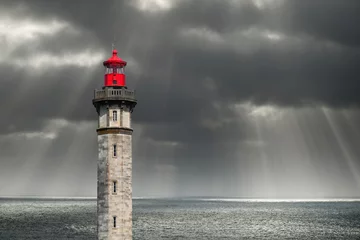 Plaid avec motif Phare phare lanterne marin bateau repère tempête mer océan côte gardien sécurité bretagne phare des baleines île de ré