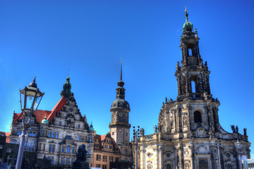 Fototapeta na wymiar Hofkirche in Dresden Sachsen