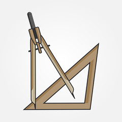 compass Geometry Drafting, Line Art
