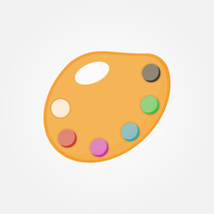 paint palette flat