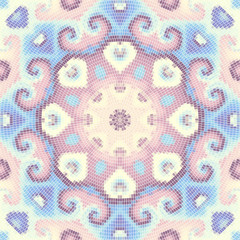 Seamless background pattern. Decorative geometric mosaic art pattern.