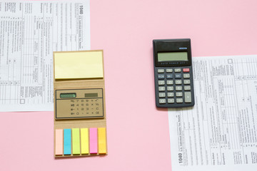 Calculating taxes concept