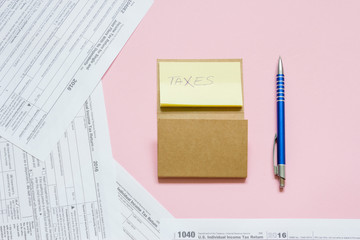 Calculating taxes concept