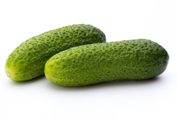 The first spring ecologically cucumbers.