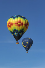 Balloons float above winery at Temecula Balloon Festival in Southern California