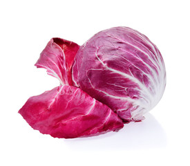 Obraz premium Radicchio, red salad isolated on white background
