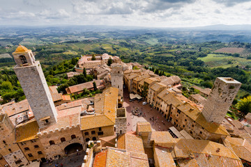 San Gimignano is a medieval town in Tuscany