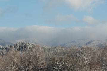 Snow Through Mountains