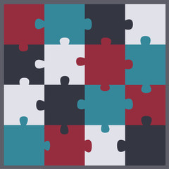 Puzzle clip art icon, vector