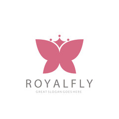 Butterfly logo. Royal butterfly logotype 