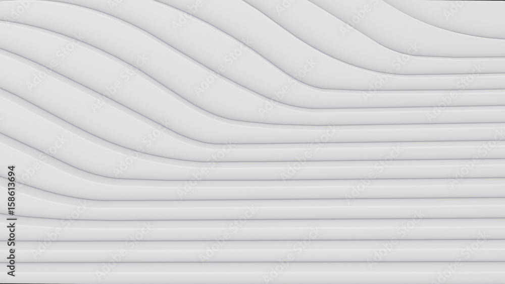 Poster Wave band abstract background surface 3d rendering