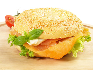 Bagel mit Räucherlachs