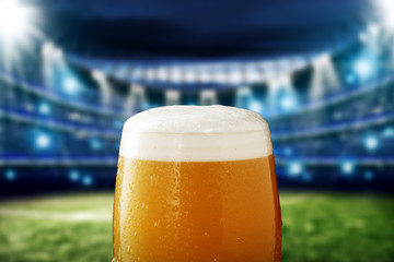 cold beer and sport time 