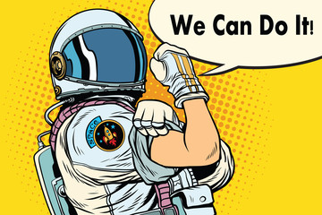 we can do it astronaut - obrazy, fototapety, plakaty