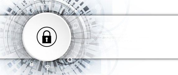 Cyber security and information or network protection. Future technology web services for business and internet project