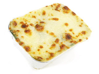 Lasagne in einer Portionsform
