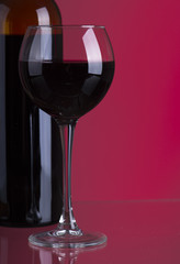Red wine. Glass of wine. Pouring red wine.