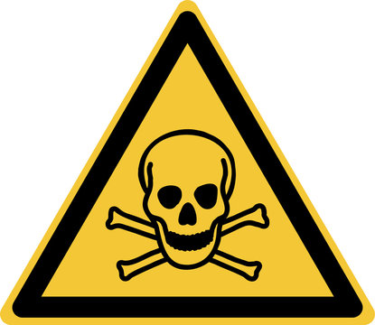 ISO 7010 W016 Warning; Toxic material