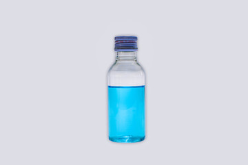 ethyl alcohol In a bottle isolated on white background