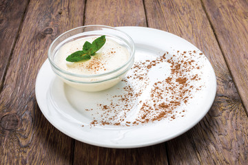 Restaurant food - italian tiramisu mascarpone dessert
