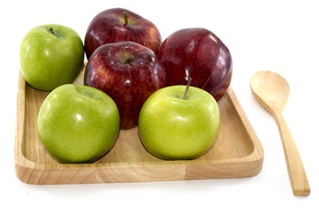 Fresh red apple isolated on white.