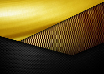 golden metal mesh design background