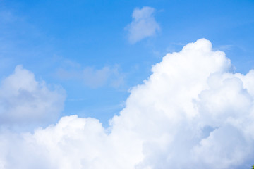White cloud on blue sky.