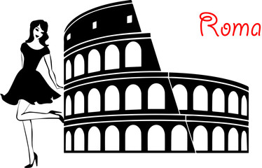 Naklejka premium vacanze romane