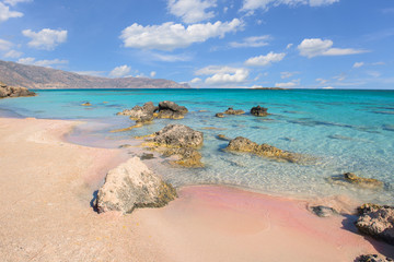 Berühmter Strand von Elafonisi auf der griechischen Insel Kreta