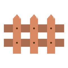 white background with wooden fence vector illustration
