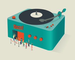 Turntable Disco Club Concept