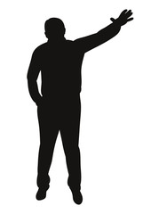 silhouette man jumping, joy