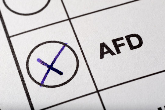 Stimmzettel, Kreuz bei AFD