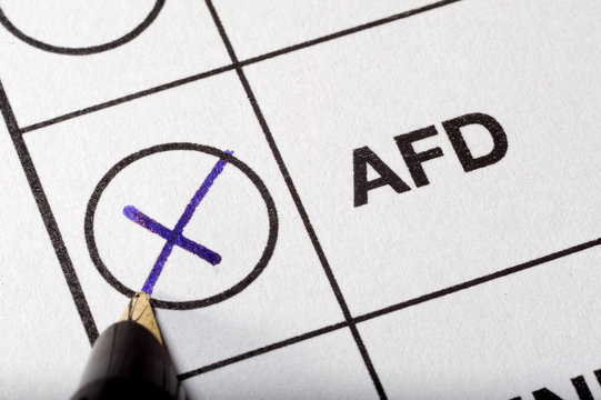 Stimmzettel, Kreuz bei AFD