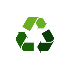 Obraz premium Green Recycling Arrows Icon.