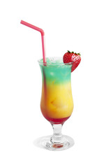 Colorful summer cocktail