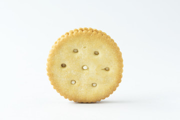 A cracker on the white background