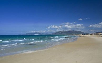 Fototapeta na wymiar Playa Chicas - Beach in Tarifa, Andalusia, Spain